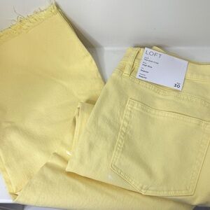 LOFT Women's High Rise Yellow Jeans